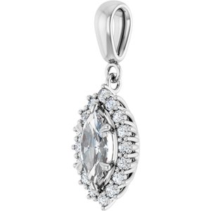 Continuum Sterling Silver 9x4.5 mm Marquise Pendant Mounting – image 3