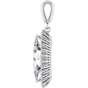 14Kx1 White Gold 16x8 mm Marquise Pendant Mounting – image 5