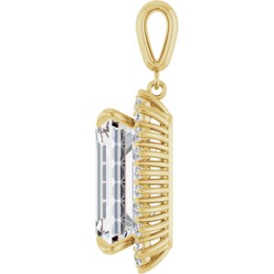 10K Yellow Gold 18x13 mm Emerald Pendant Mounting – image 5