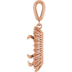 10K Rose Gold 13x8 mm Pear Pendant Mounting – image 6