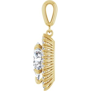 10K Yellow Gold 13x8 mm Pear Pendant Mounting – image 5