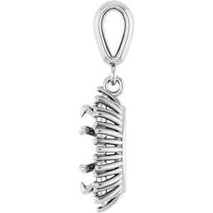 Platinum 8.5x4.5 mm Marquise Pendant Mounting – image 6