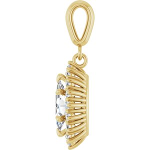 18K Yellow Gold 8.5x4.5 mm Marquise Pendant Mounting – image 5