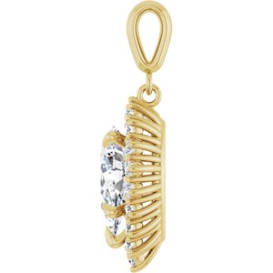 10K Yellow Gold 11.5x7 mm Pear Pendant Mounting – image 5