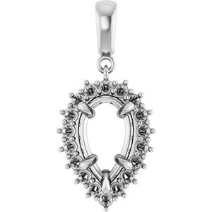 Continuum Sterling Silver 11.5x7 mm Pear Pendant Mounting – image 2