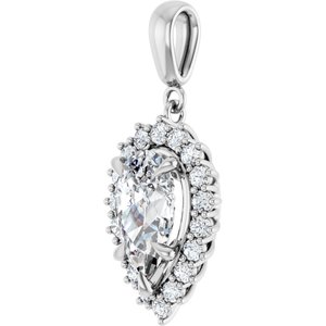 Continuum Sterling Silver 11.5x7 mm Pear Pendant Mounting – image 3