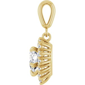 14K Yellow Gold 6.5x6.5 mm Heart Pendant Mounting – image 5