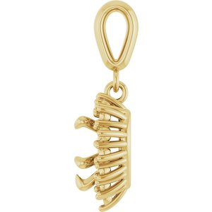14K Yellow Gold 6.5x6.5 mm Heart Pendant Mounting – image 6