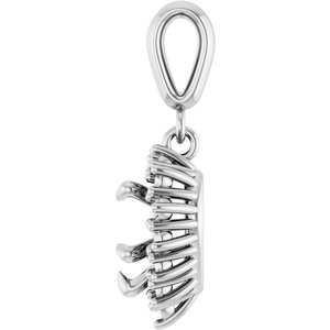14K White Gold 6.5x6.5 mm Heart Pendant Mounting – image 6