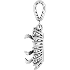 14Kx1 White Gold 9x9 mm Heart Pendant Mounting – image 6