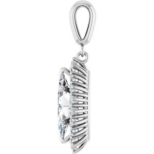 Sterling Silver 13x6.5 mm Marquise Pendant Mounting – image 5