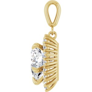 14K Yellow Gold 10x10 mm Heart Pendant Mounting – image 5