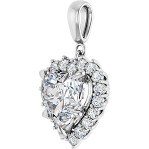 Sterling Silver 10x10 mm Heart Pendant Mounting – image 3