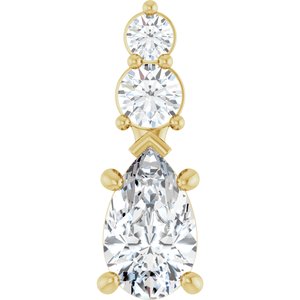14K Yellow Gold 9x5.5 mm Pear Pendant Mounting