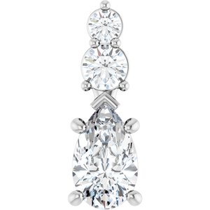 Continuum Sterling Silver 9x5.5 mm Pear Pendant Mounting