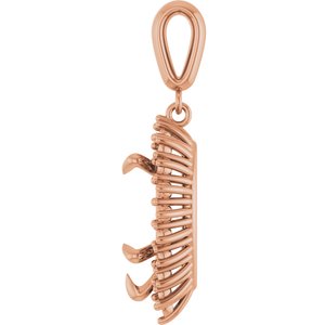 10K Rose Gold 14x9 mm Pear Pendant Mounting – image 6