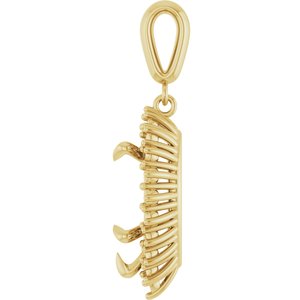 14K Yellow Gold 14x9 mm Pear Pendant Mounting – image 6