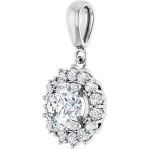 Sterling Silver 7.4 mm Round Pendant Mounting – image 3