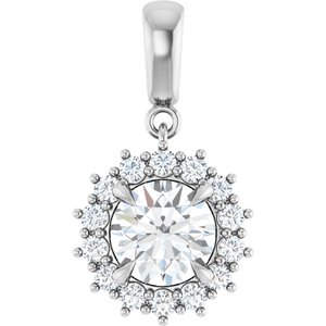 Platinum 7.4 mm Round Pendant Mounting