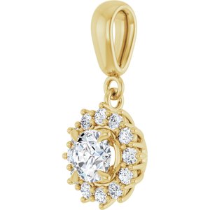 18K Yellow Gold 5.2 mm Round Pendant Mounting – image 3