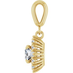 10K Yellow Gold 5.2 mm Round Pendant Mounting – image 5