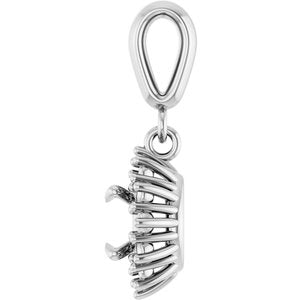 10K White Gold 5.2 mm Round Pendant Mounting – image 6