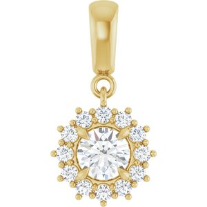 10K Yellow Gold 5.2 mm Round Pendant Mounting