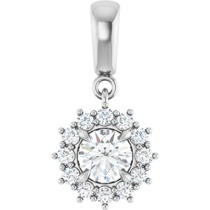 14Kx1 White Gold 5.2 mm Round Pendant Mounting