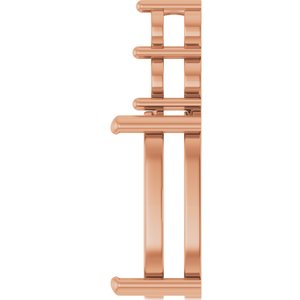 10K Rose Gold 14x10 mm Elongated Cushion Pendant Mounting – image 6