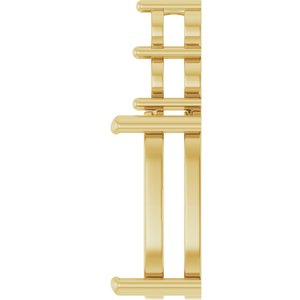10K Yellow Gold 14x10 mm Elongated Cushion Pendant Mounting – image 6