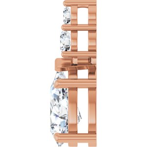 10K Rose Gold 11.5x7 mm Pear Pendant Mounting – image 5
