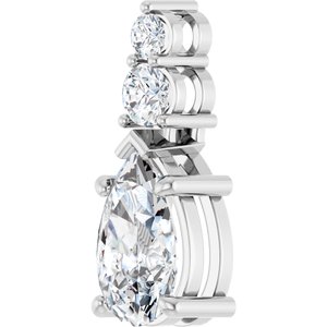 Platinum 11.5x7 mm Pear Pendant Mounting – image 3