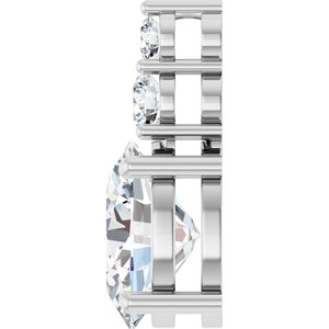 14K White Gold 11x9 mm Oval Pendant Mounting – image 5