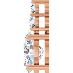 14K Rose Gold 11x9 mm Oval Pendant Mounting – image 5