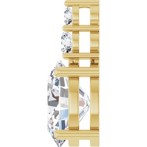 10K Yellow Gold 12x10 mm Oval Pendant Mounting – image 5
