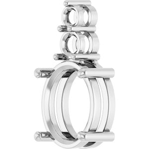 Platinum 12x10 mm Oval Pendant Mounting – image 4