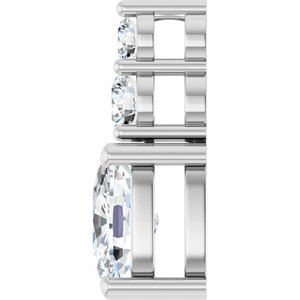 Continuum Sterling Silver 7.5x5.5 mm Elongated Cushion Pendant Mounting – image 5