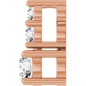 18K Rose Gold 3.4 mm Round Pendant Mounting – image 5