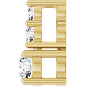 14K Yellow Gold 3.4 mm Round Pendant Mounting – image 5