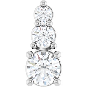 18K White Gold 3.4 mm Round Pendant Mounting