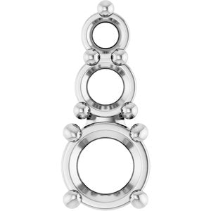 Sterling Silver 3.4 mm Round Pendant Mounting – image 2