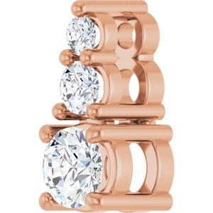 10K Rose Gold 3.4 mm Round Pendant Mounting – image 3