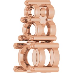 10K Rose Gold 3.4 mm Round Pendant Mounting – image 4