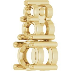 14K Yellow Gold 3.4 mm Round Pendant Mounting – image 4