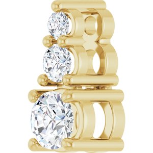 10K Yellow Gold 3.4 mm Round Pendant Mounting – image 3