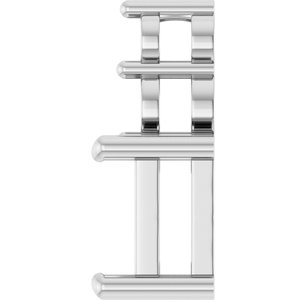 14K White Gold 6x6 mm Square Pendant Mounting – image 6