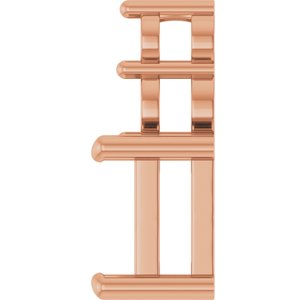 14K Rose Gold 6x6 mm Square Pendant Mounting – image 6