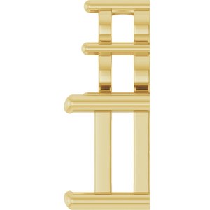 10K Yellow Gold 6x6 mm Square Pendant Mounting – image 6