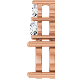 14K Rose Gold 8 mm Round 1/3 CTW Lab-Grown Diamond Semi-Set Pendant – image 6