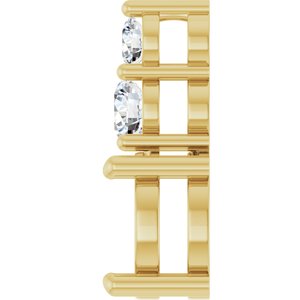 14K Yellow Gold 8 mm Round 1/3 CTW Lab-Grown Diamond Semi-Set Pendant – image 6